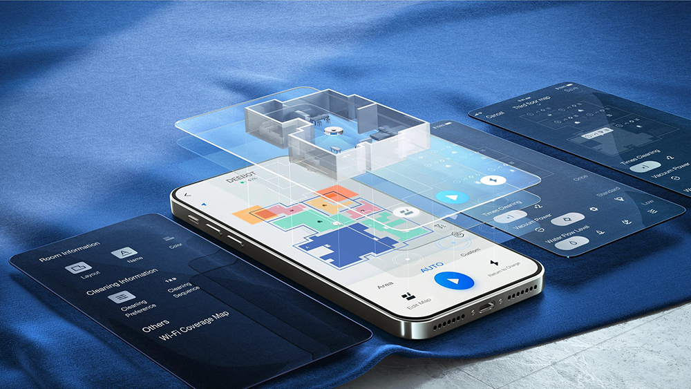 Điều khiển dễ dàng qua ứng dụng Ecovacs Home