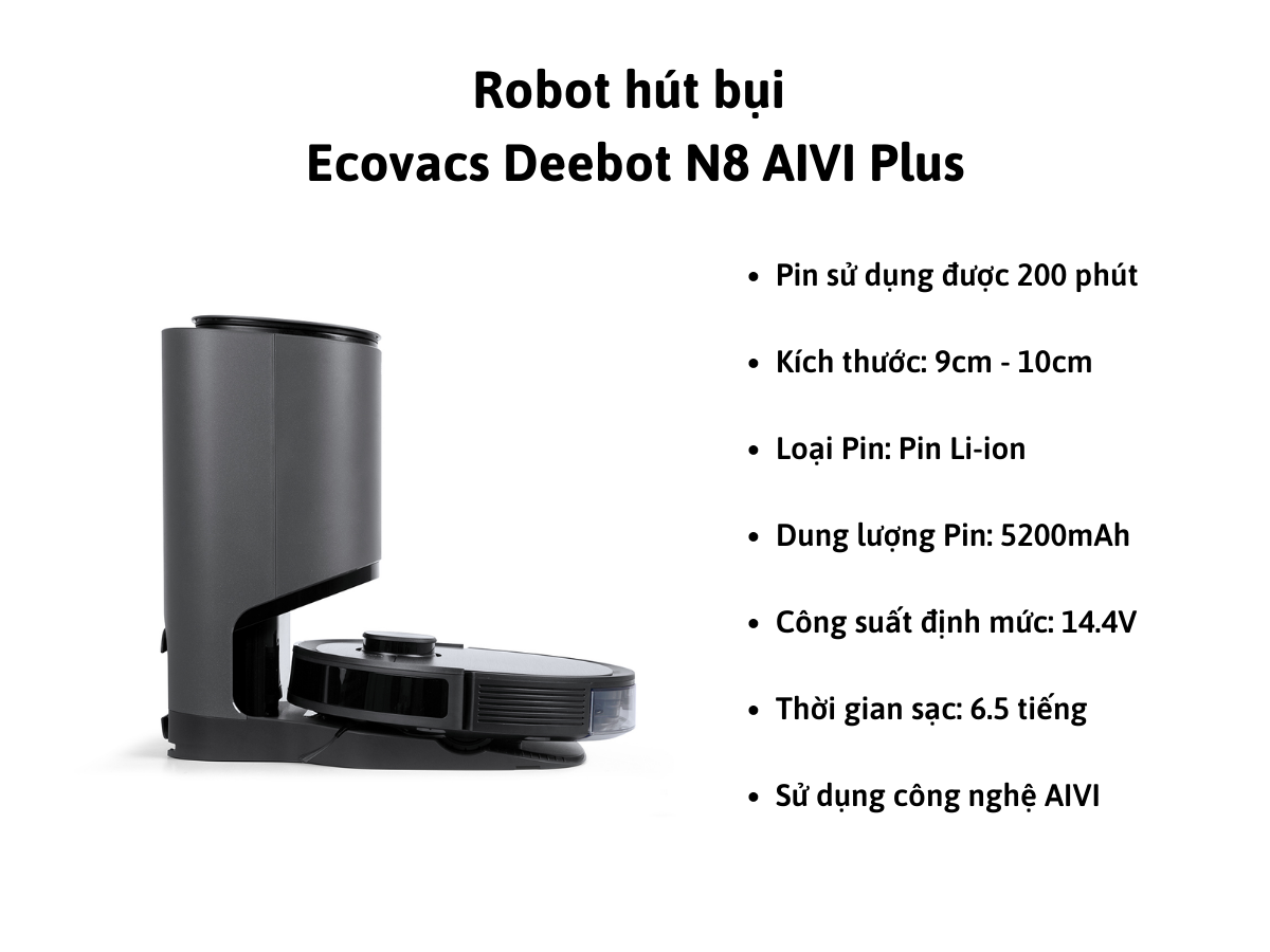 vhbw Battery Compatible with Ecovacs Deebot Ozmo T8 Aivi DBX11-11, T8