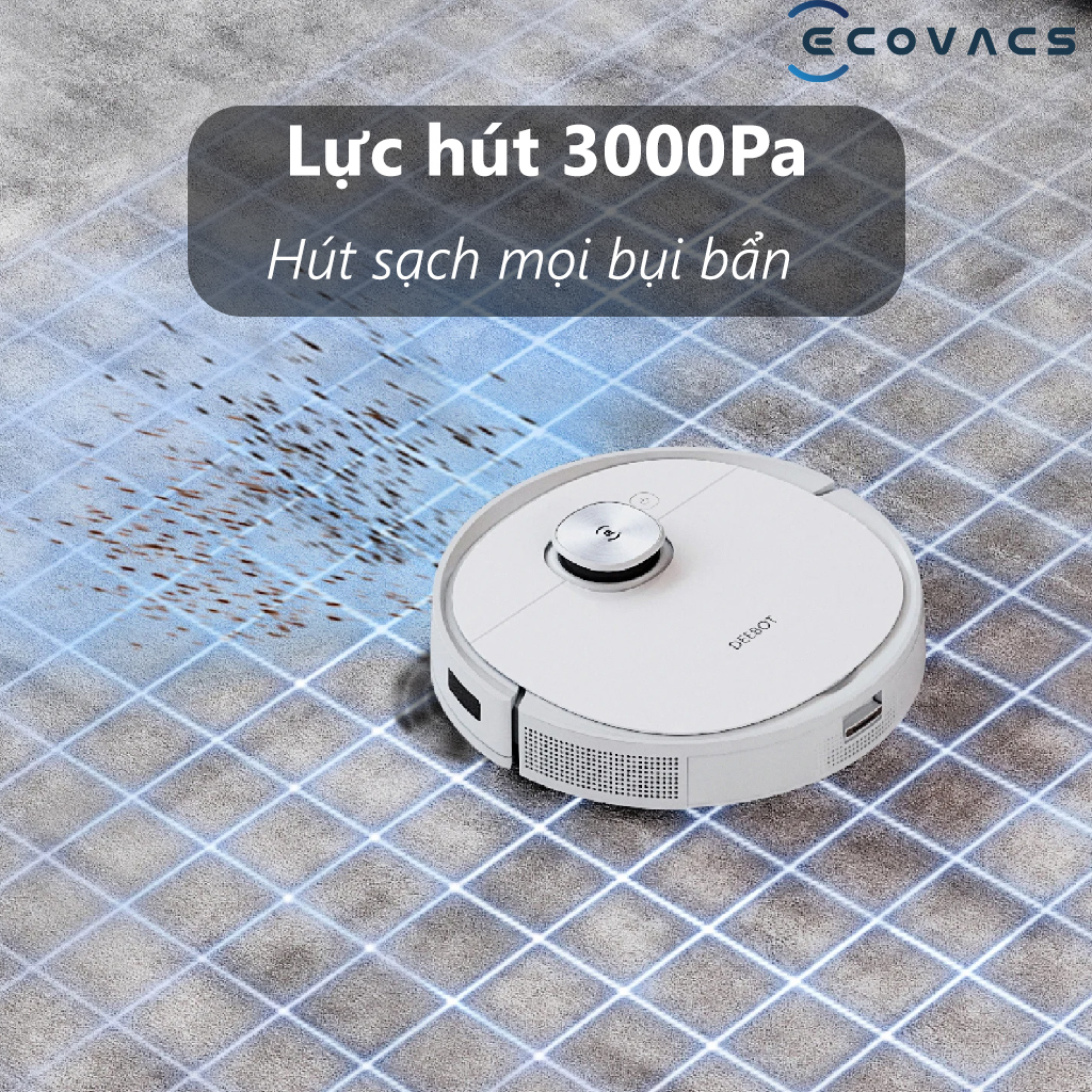 Luc hut 3000 PA cua Ecovacs T9