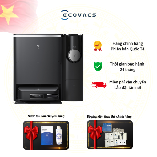 Robot hút bụi lau nhà Ecovacs X2 Omni Combo - Robot kết hợp Máy hút bụi cầm tay