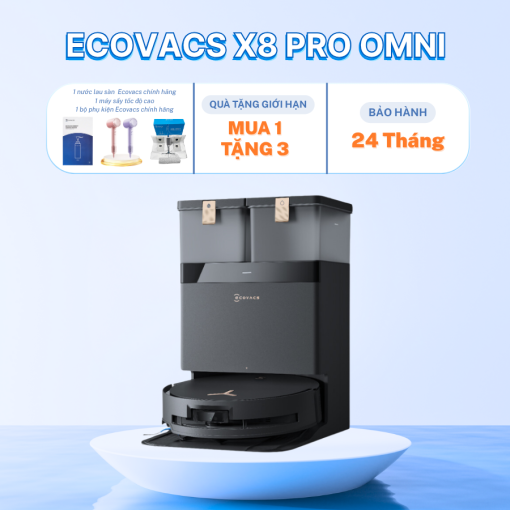 Robot hút bụi Ecovacs Deebot X8 Pro Omni - Bản Quốc Tế 2025
