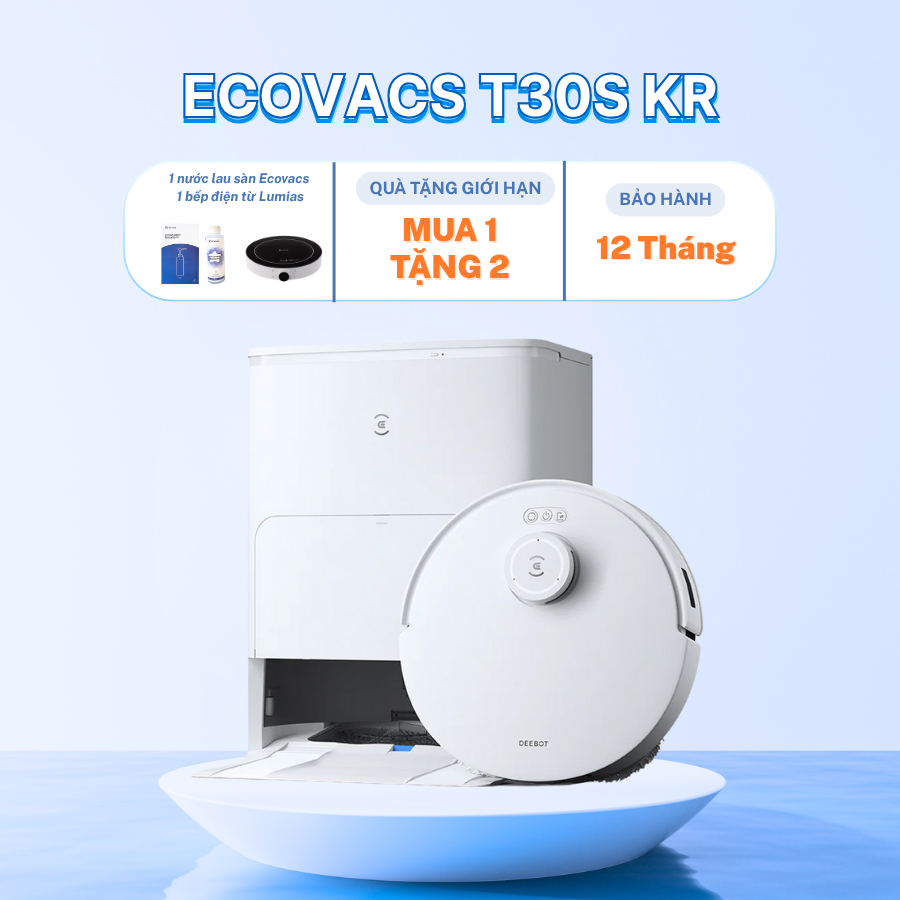 Robot hút bụi lau nhà Ecovacs Deebot T30S KR - New 2025