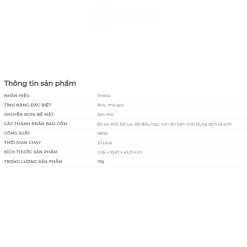 Thông tin sản phẩm máy hút bụi lau nhà Tineco iFloor 3 Breeze