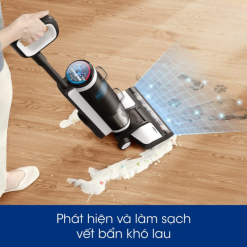 Máy hút bụi lau nhà Tineco Floor One S3 phát hiện vết bẩn