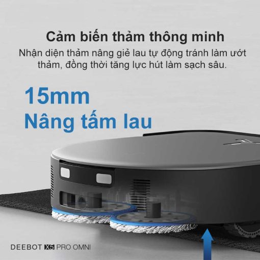 Robot hút bụi lau nhà Ecovacs Deebot X5 Pro Omni (Trắng/ Đen) - Hình ảnh 7