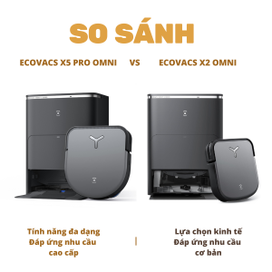 So sánh Ecovacs X5 Pro OMNI và Ecovacs X2 OMNI