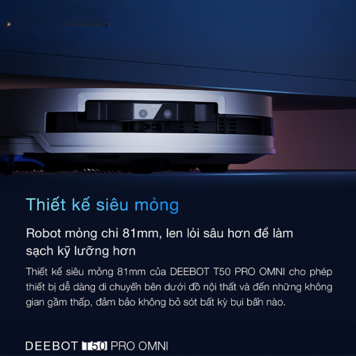 Robot hút bụi Ecovacs T50 Pro Omni - Phiên bản tự động cấp xả nước - Ảnh 8