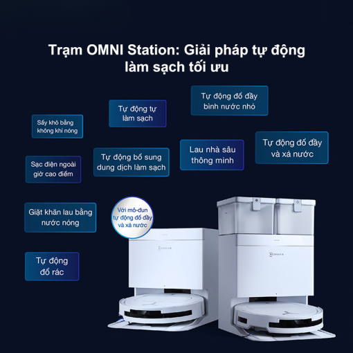 Robot hút bụi Ecovacs T50 Pro Omni - Phiên bản tự động cấp xả nước - Ảnh 15