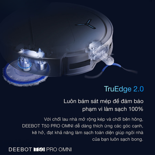 Robot hút bụi Ecovacs T50 Pro Omni - Phiên bản tự động cấp xả nước - Ảnh 12