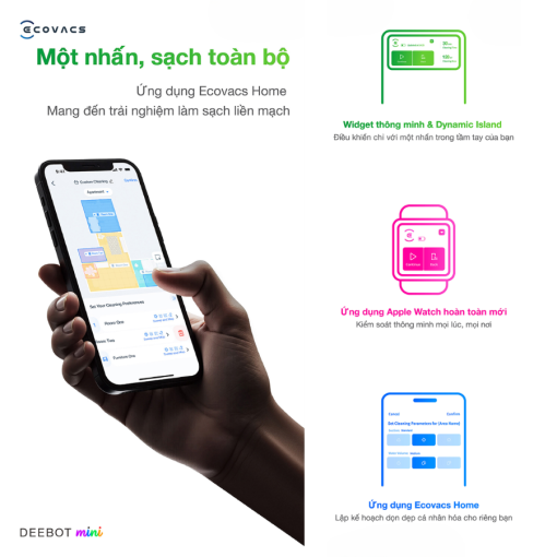 Robot hút bụi lau nhà Ecovacs Deebot Mini - Bản Quốc Tế - Ảnh 14