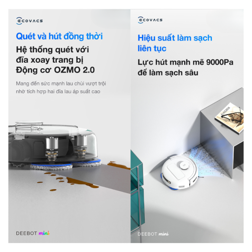 Robot hút bụi lau nhà Ecovacs Deebot Mini - Bản Quốc Tế - Ảnh 12