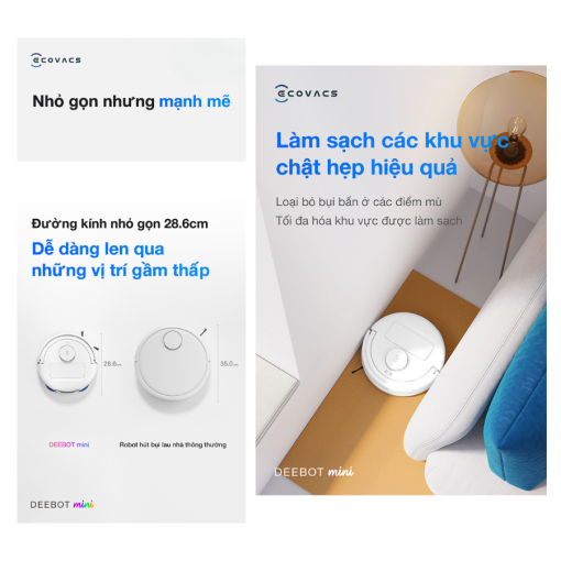 Robot hút bụi lau nhà Ecovacs Deebot Mini - Bản Quốc Tế - Ảnh 10