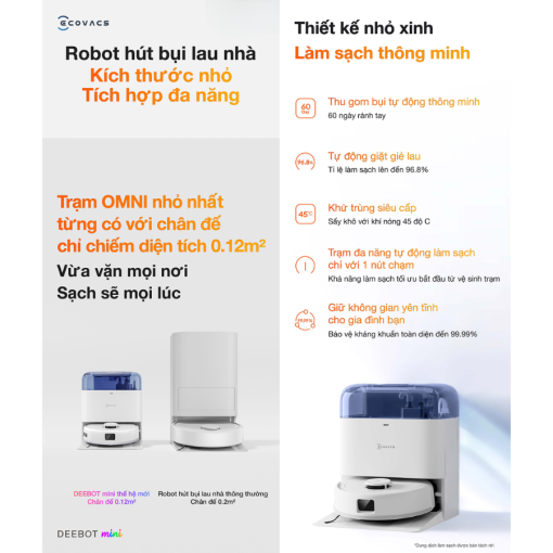 Robot hút bụi lau nhà Ecovacs Deebot Mini - Bản Quốc Tế - Ảnh 9