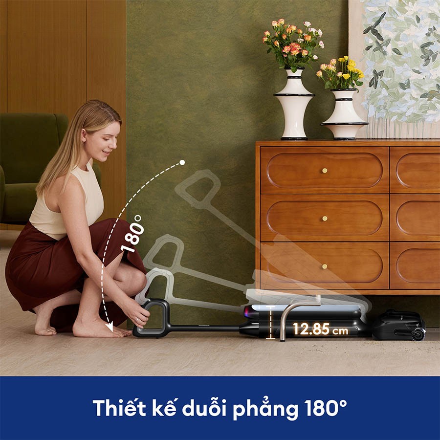 Máy hút bụi lau nhà Tineco Floor One S9 Artist Prime thiết kế duỗi phẳng